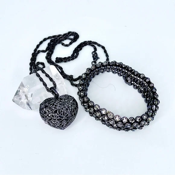 crystal necklace j crew crystal bracelet Crew Jewelry J Crew Smoky Rhinestone Crystal Bracelet Pave